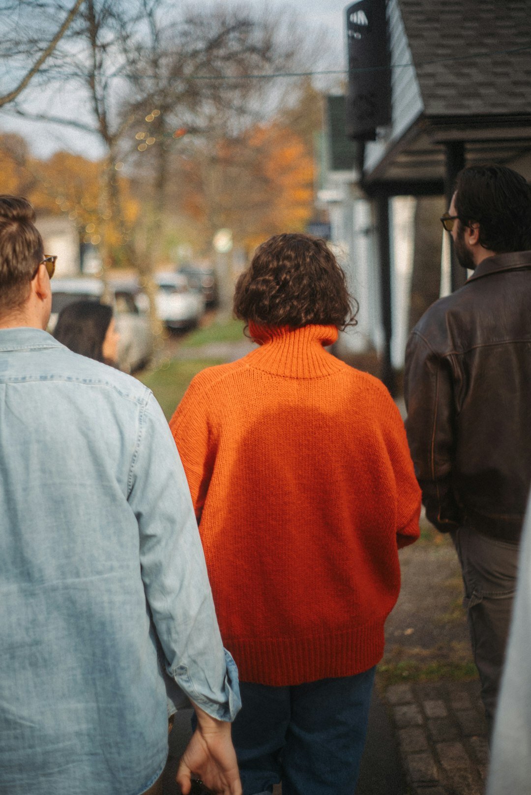 local celebrity walking in neighborhood